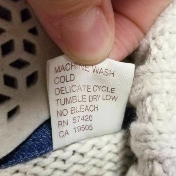 KC Parker Denim Jacket White Nordic Isle Knitted girl 7/8 - Picture 6 of 6